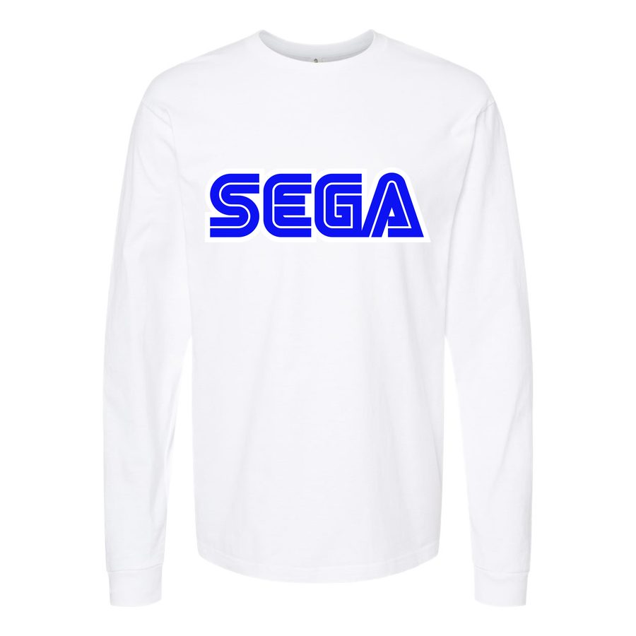 Men's SEGA Long sleeves Cotton Blend T-Shirt - White