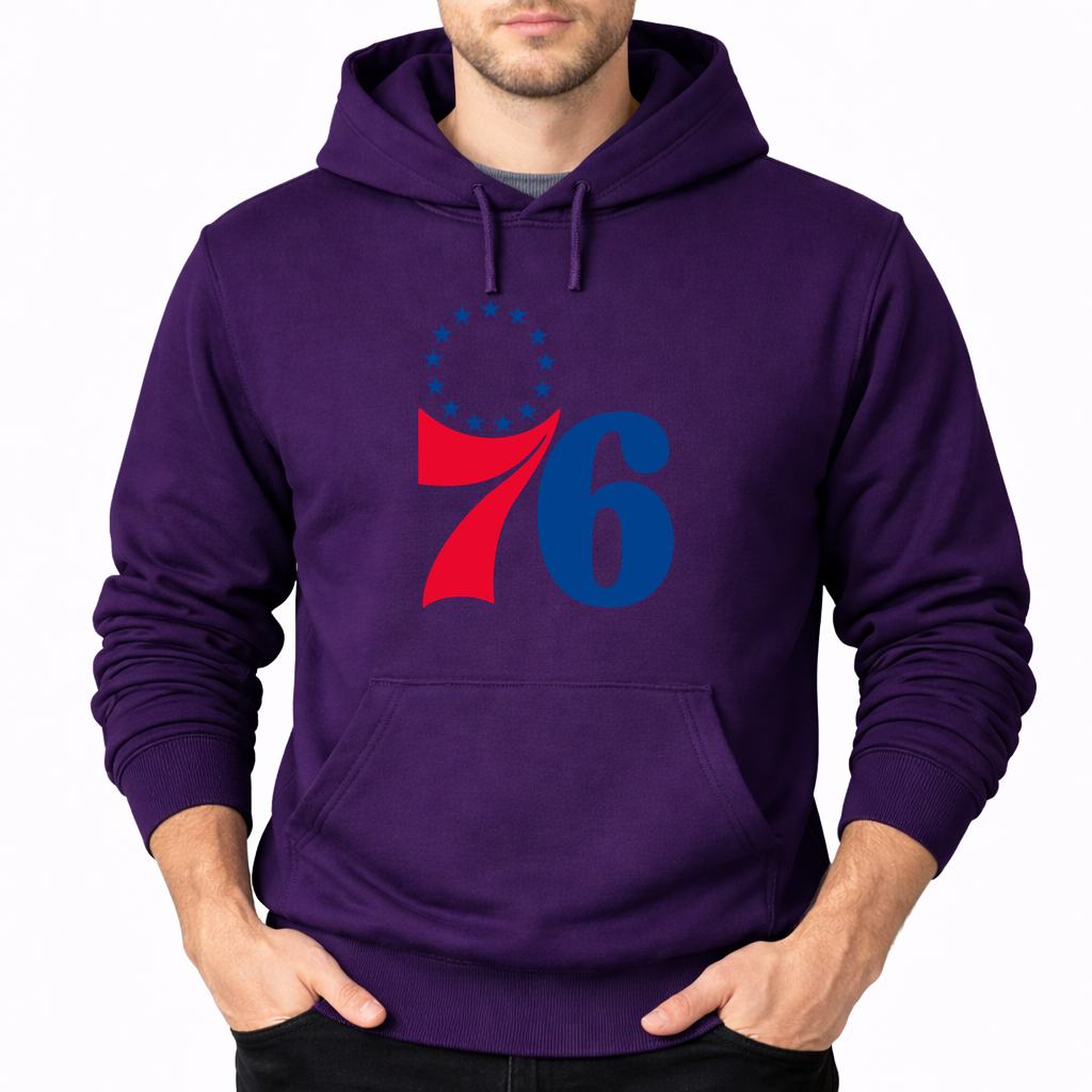 Men's Philadelphia 76ers Pullover Hoodie - Purple