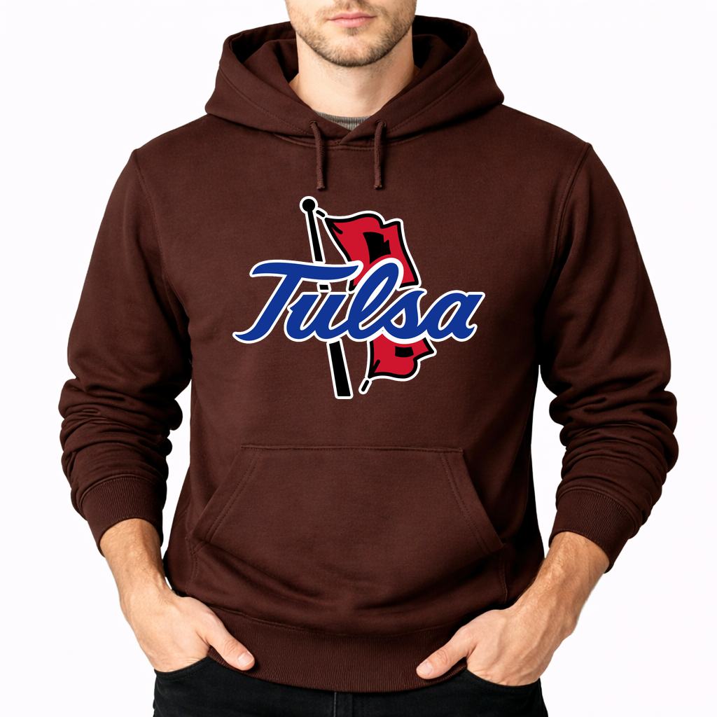 Men's Tulsa Golden Hurricane Pullover Hoodie - Brown