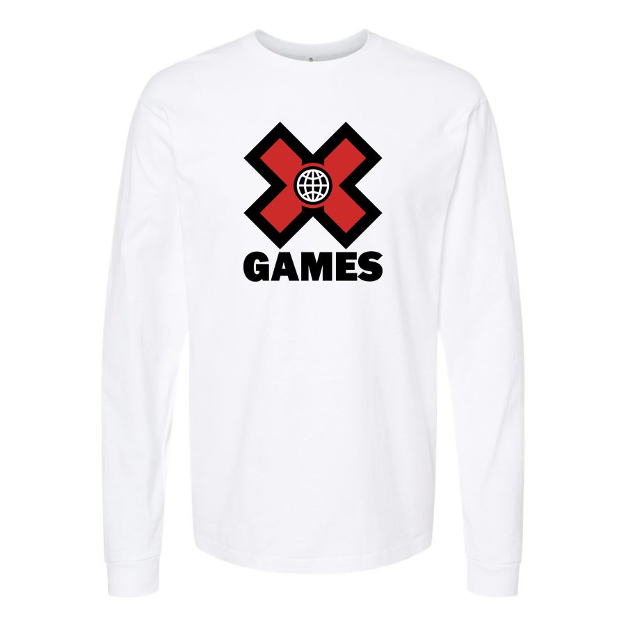 Men's X Games logo.svg Long sleeves Cotton Blend T-Shirt - White