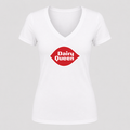 Women's Dairy Queen V Neck T-Shirt in white