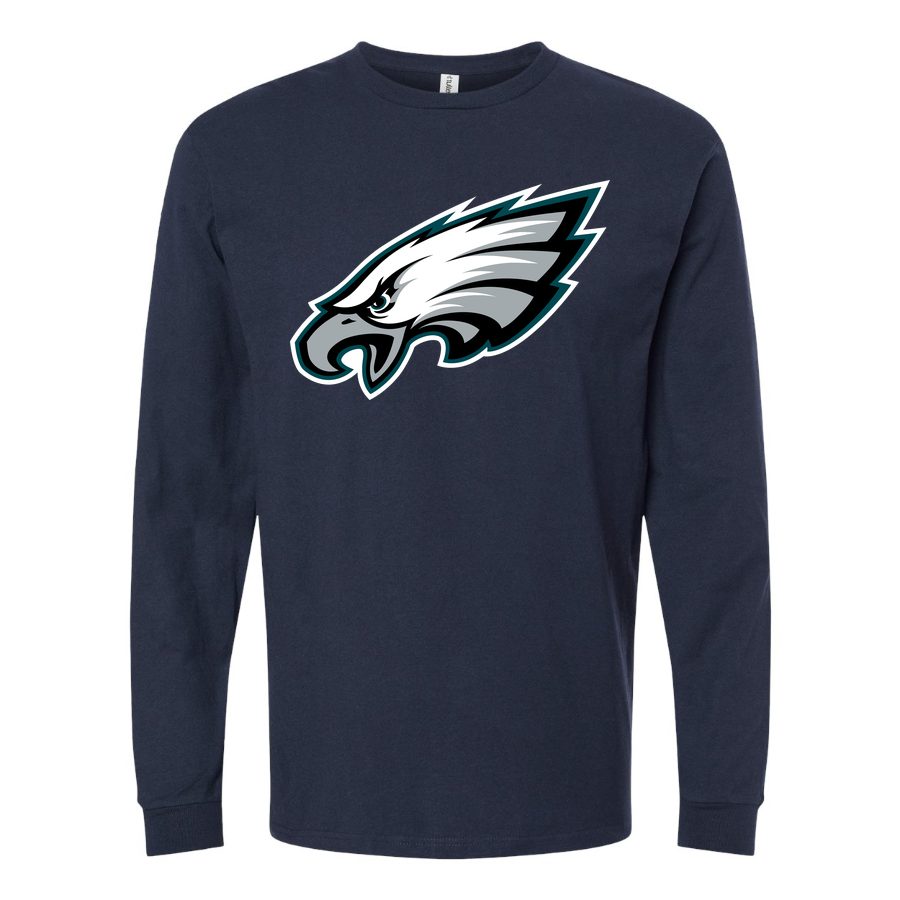 Men's Philadelphia Eagles Long sleeves Cotton Blend T-Shirt - Navy