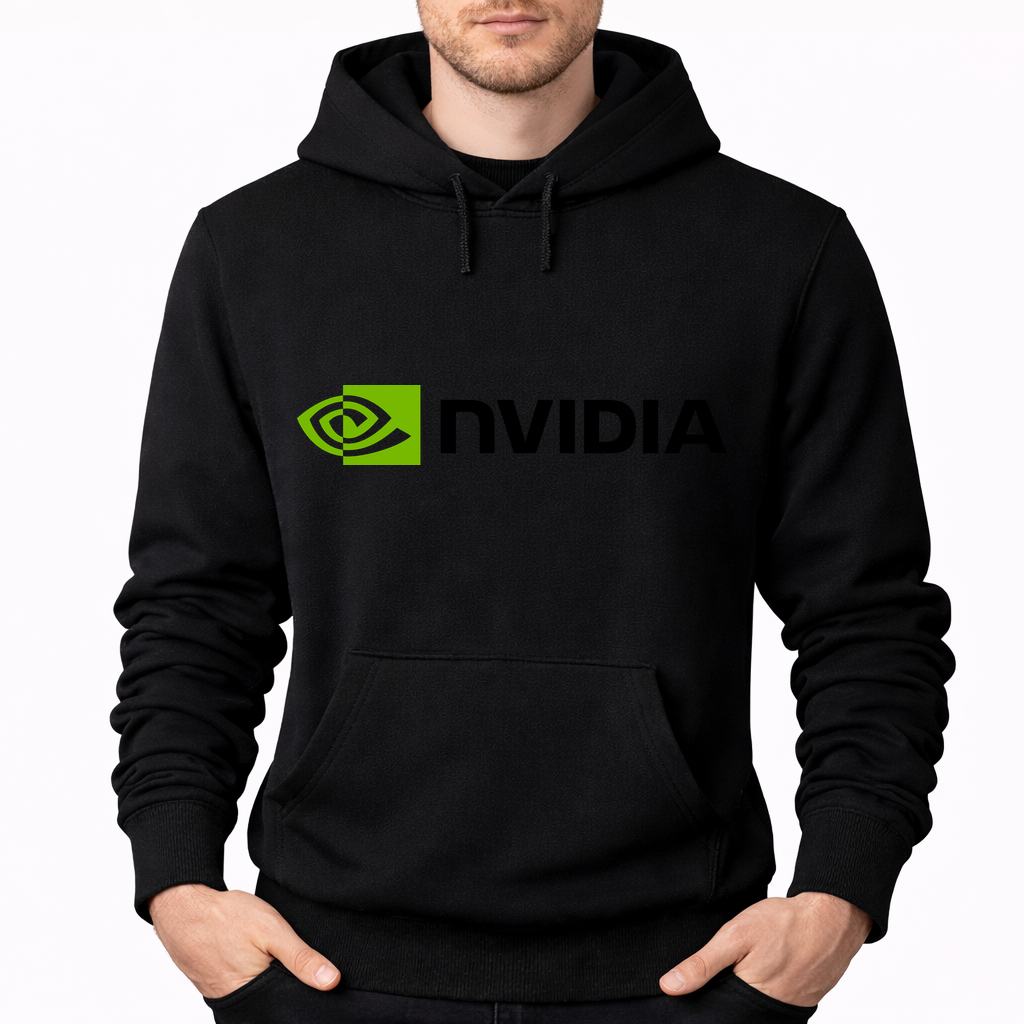 Men's Nvidia Pullover Hoodie - Black