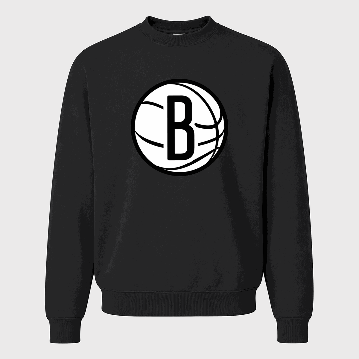 Men's Brooklyn Nets Crewneck Sweatshirt - Black