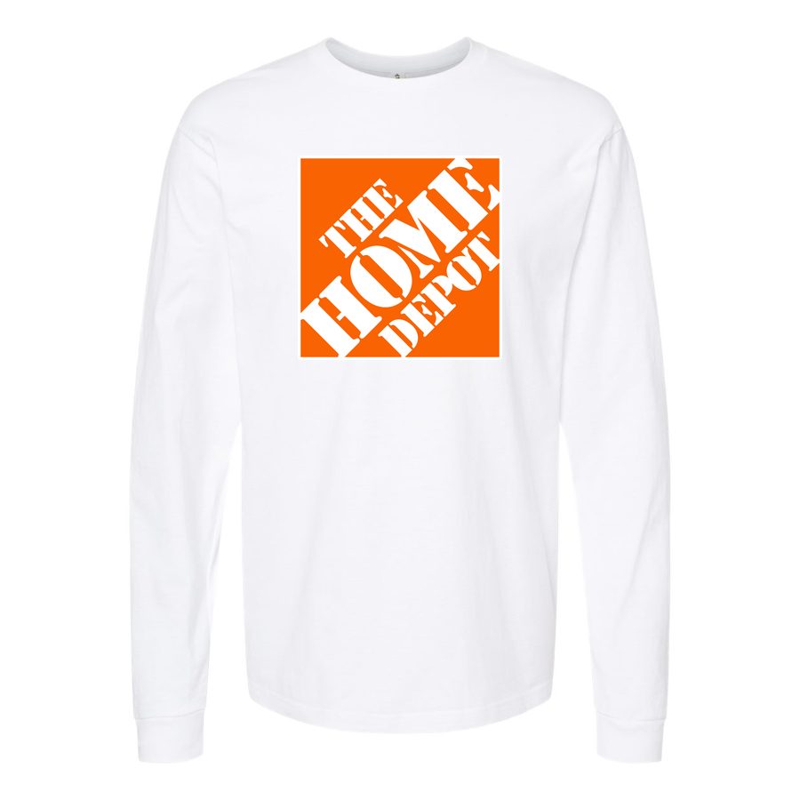 Men's The Home Depot Logo Long sleeves Cotton Blend T-Shirt - White