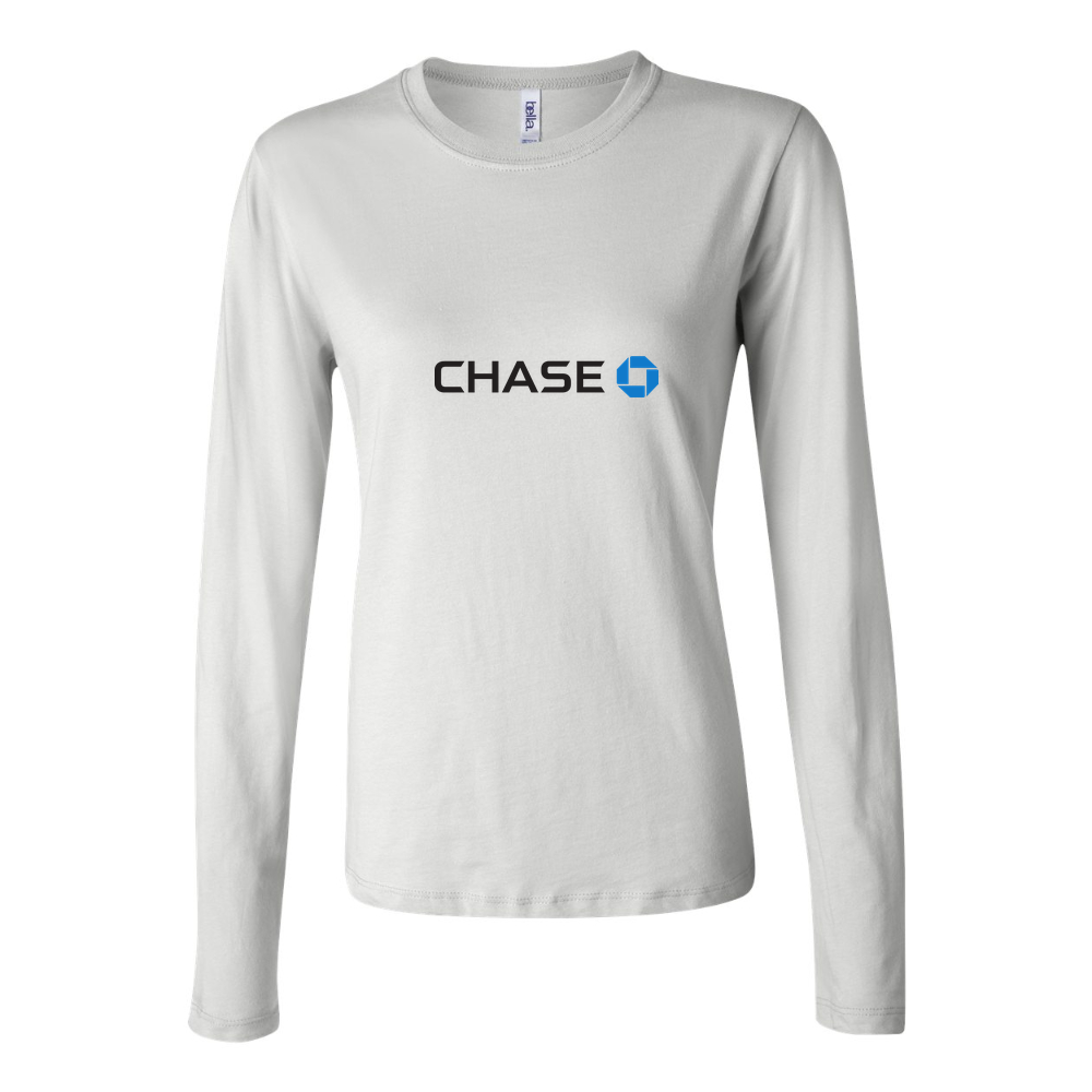 Women's Chase Black Long Sleeve T-Shirt - White
