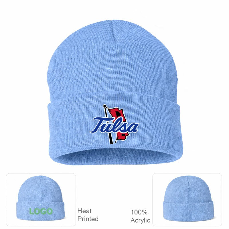 Tulsa Golden Hurricane Sky Blue Beanie Hat