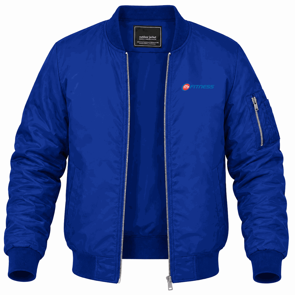 Men's 24 Hour Fitness Lightweight Bomber Jacket - Blue