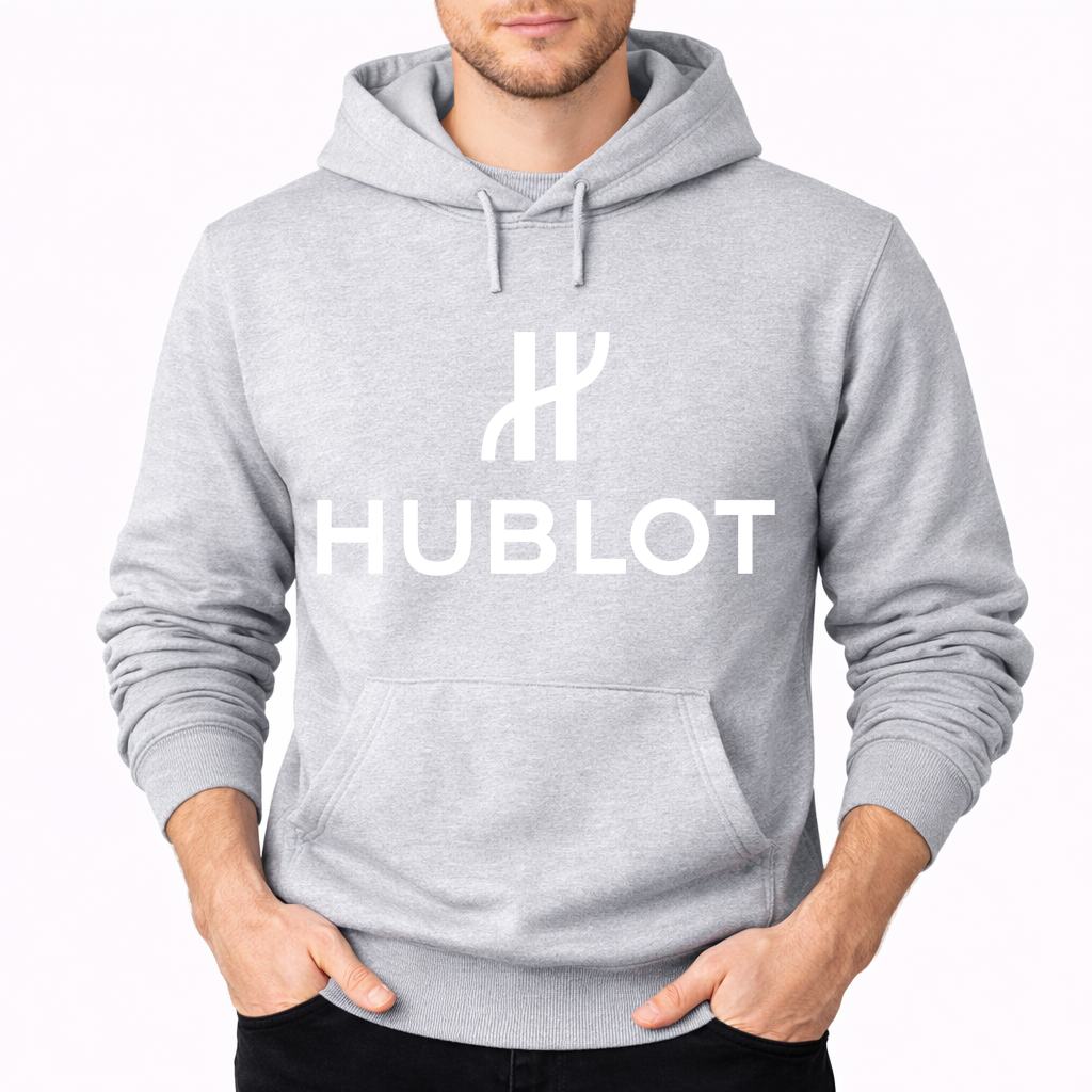 Men's Hublot White Pullover Hoodie - Gray