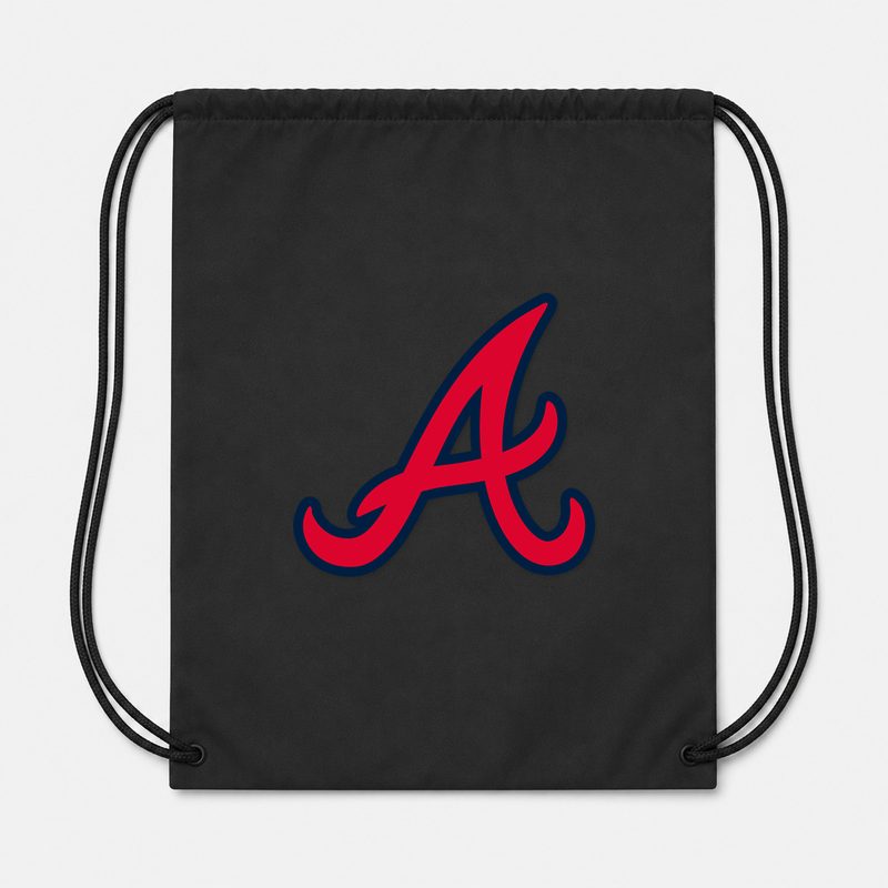 Atlanta Braves Drawstring Bag - Black