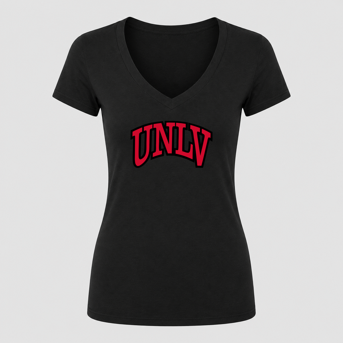 Women's UNLV Rebels V Neck T-Shirt in black