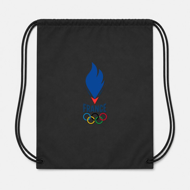 France 2024 Drawstring Bag - Black