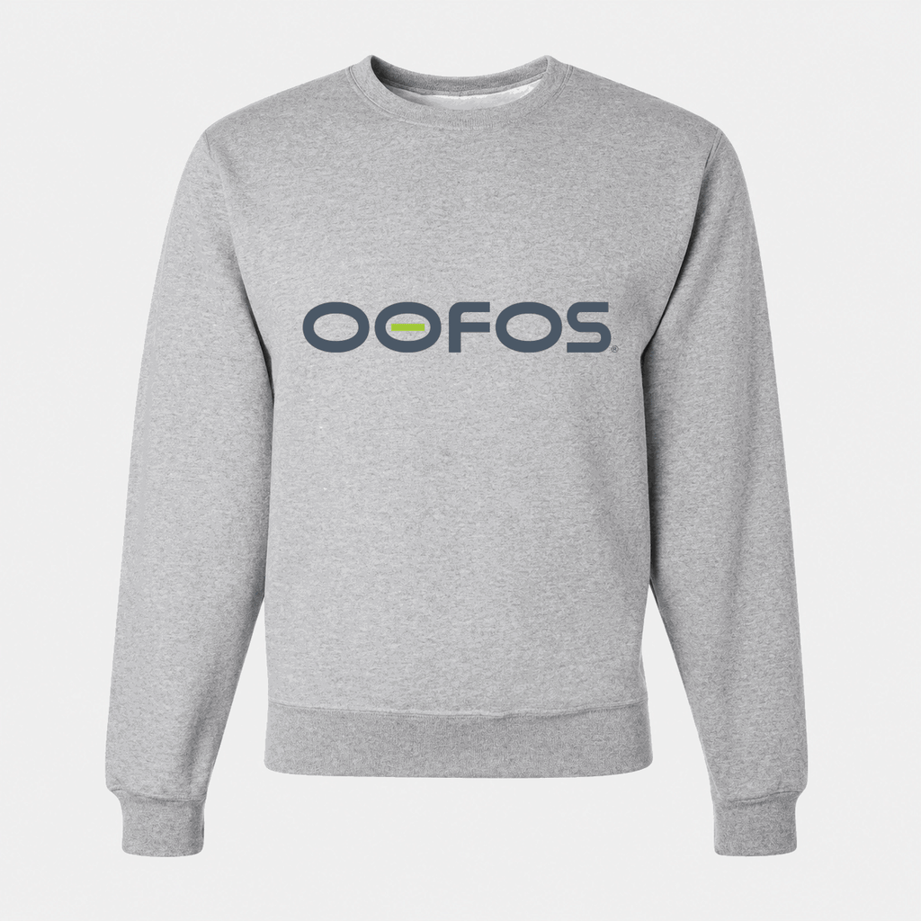 Men's OOFOS Crewneck Sweatshirt - Gray