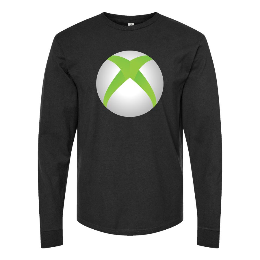 Men's Xbox Gaming Long sleeves Cotton Blend T-Shirt - Black