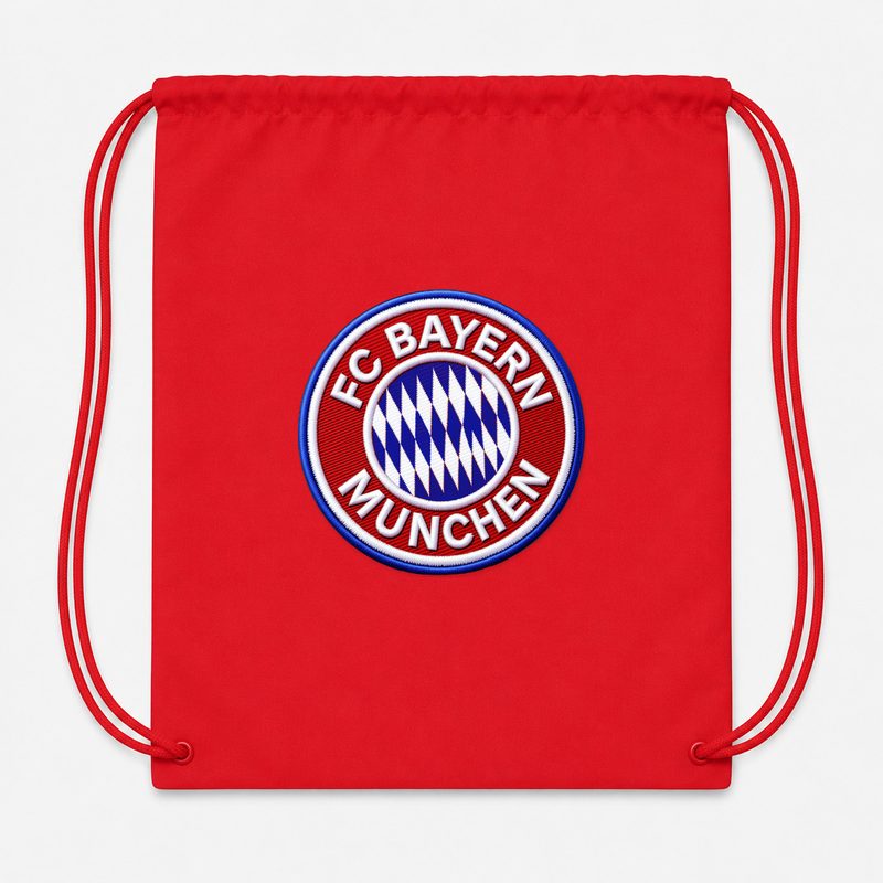 FC Bayern Munich Soccer Embroidery Drawstring Bag - Red