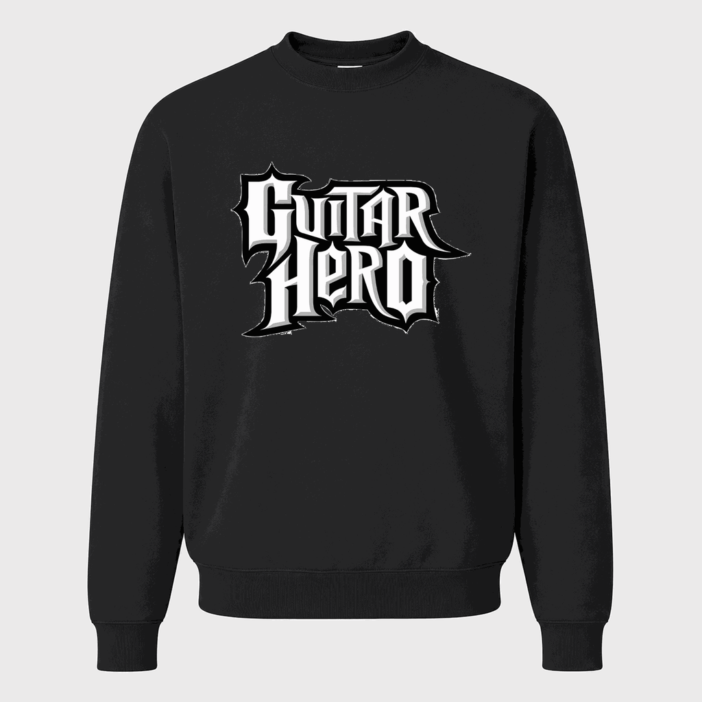 Men's Guitar Hero Crewneck Sweatshirt - Black