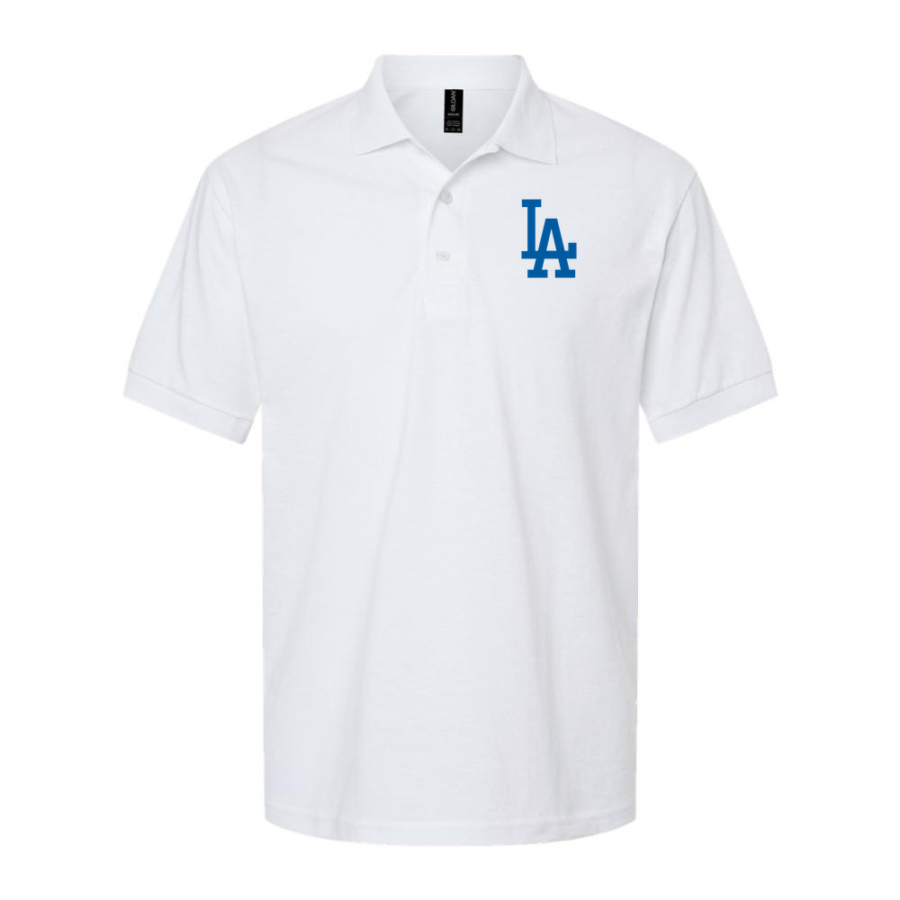 Men's Los Angeles Dodgers Dry Blend Polo - White