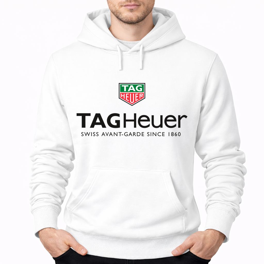 Men's Tag Heuer Pullover Hoodie - White