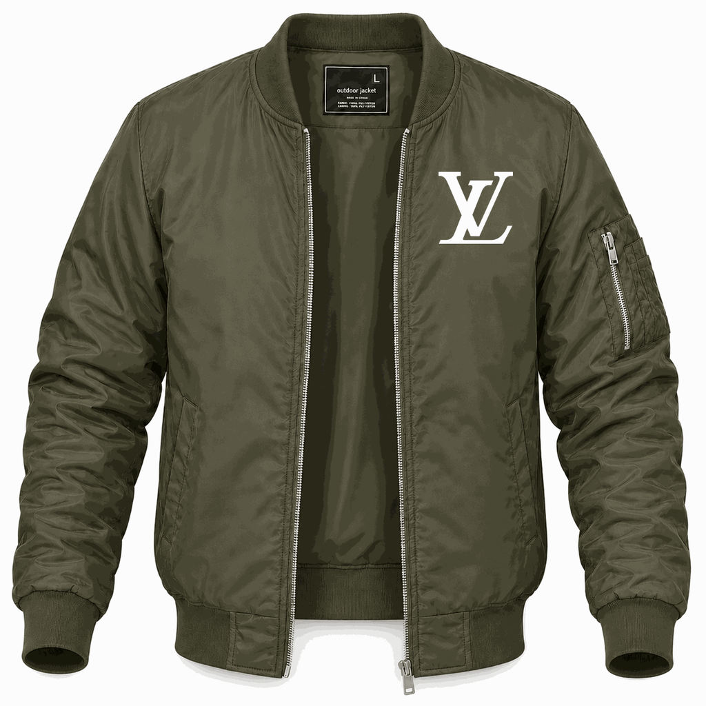 Men's Louis Vuitton white Lightweight Bomber Jacket - Army Green