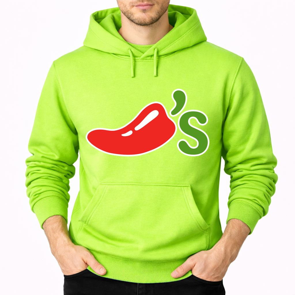 Men's Chili's Pullover Hoodie - Lime green