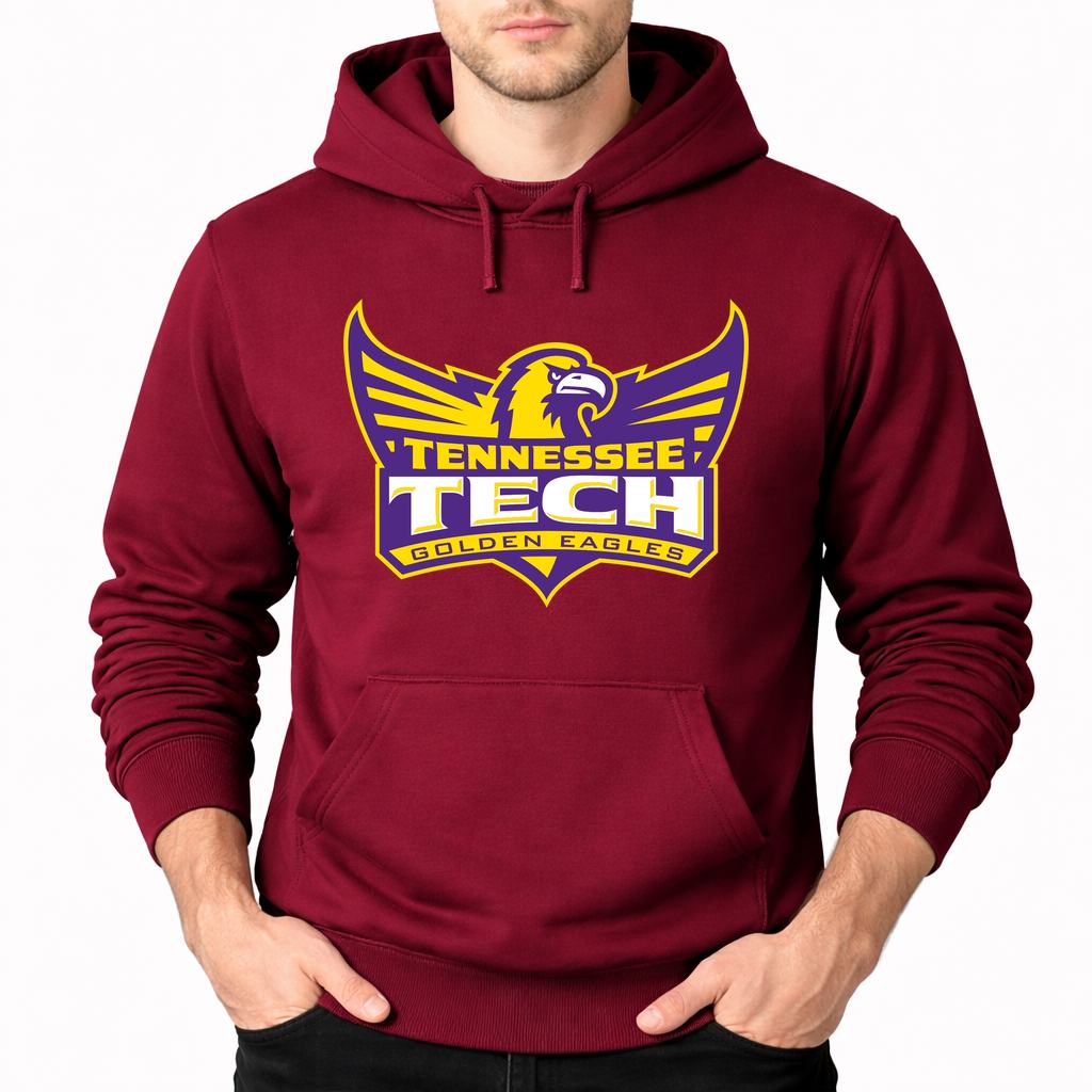 Men's Tennessee Tech Golden Eagles Pullover Hoodie - Burgundy