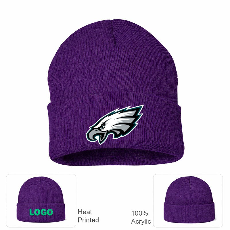 Philadelphia Eagles Purple Beanie Hat
