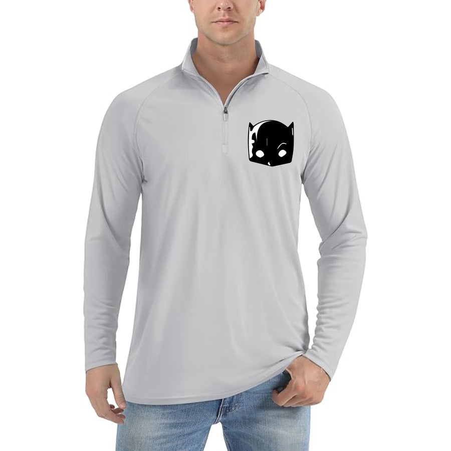 Hellcat logo PNG4 quarter-zip athletic shirt in Light Gray