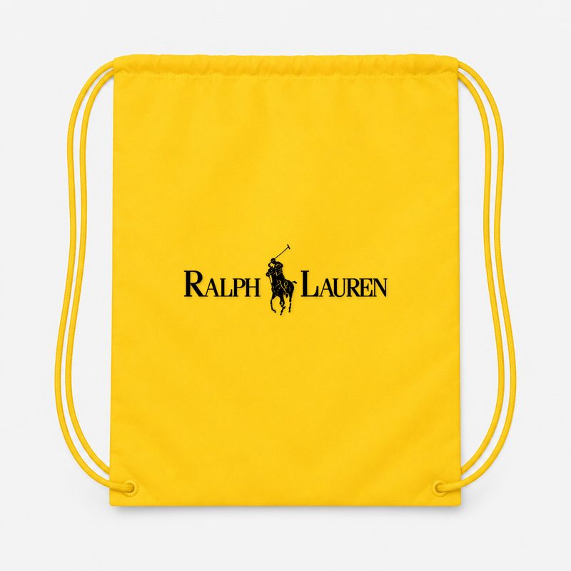 Polo Ralph Lauren Black Drawstring Bag - Yellow