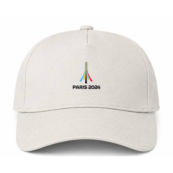 Olympics Paris 2024 Black Logo Beige Dad Baseball Cap Hat