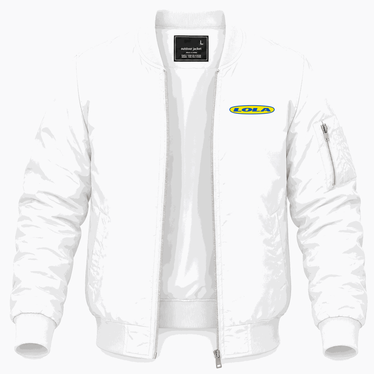 Men's Lola Lightweight Bomber Jacket - White