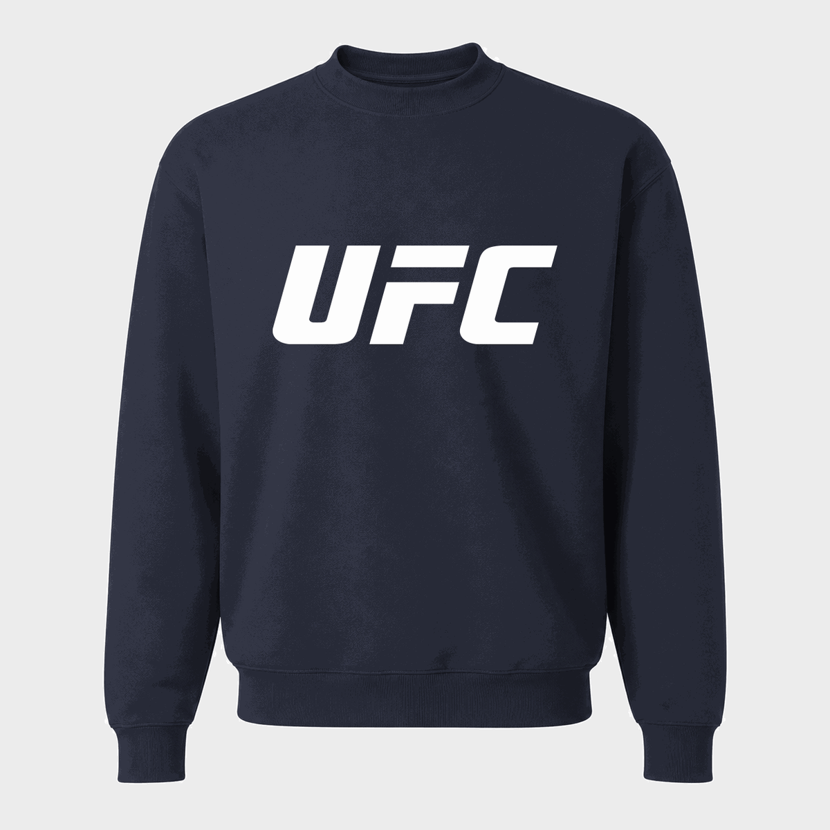 Men's UFC White Logo Crewneck Sweatshirt - Navy