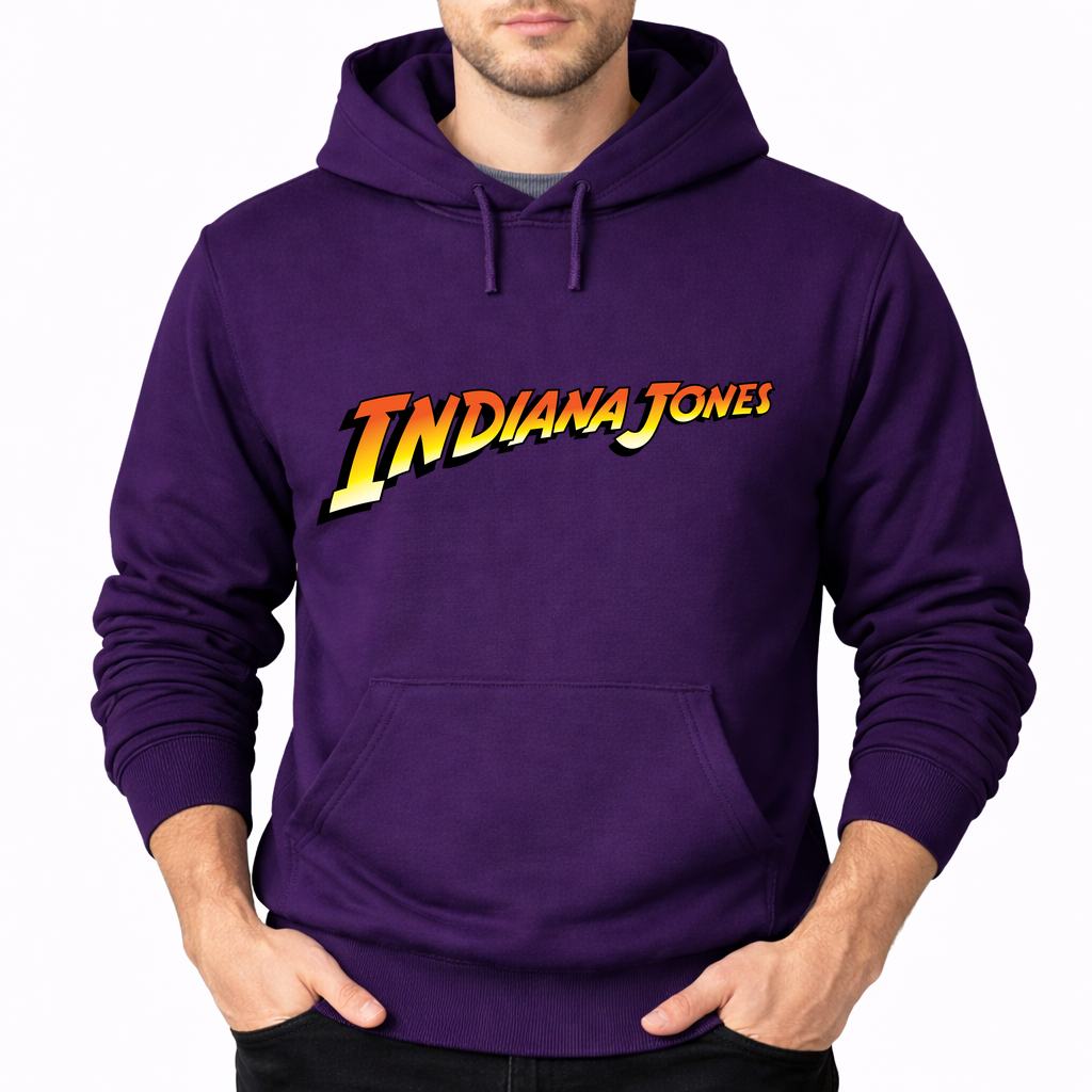 Men's Indiana Jones Pullover Hoodie - Purple
