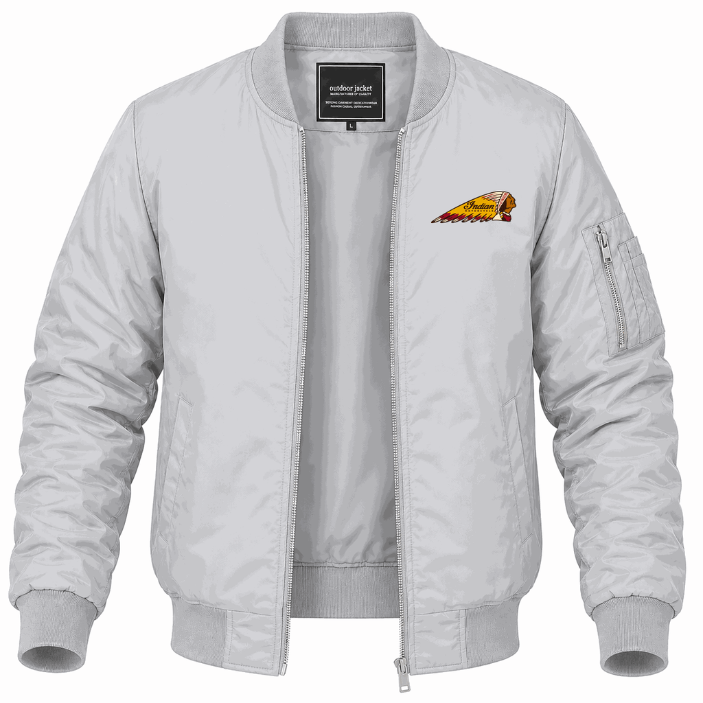Men's Indian Motorcycle Lightweight Bomber Jacket - Gray