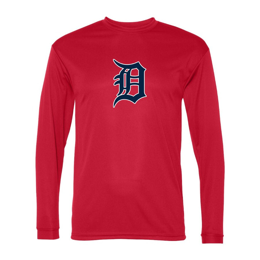Men's Detroit Tigers Polyester Long Sleeve T-Shirt - Red