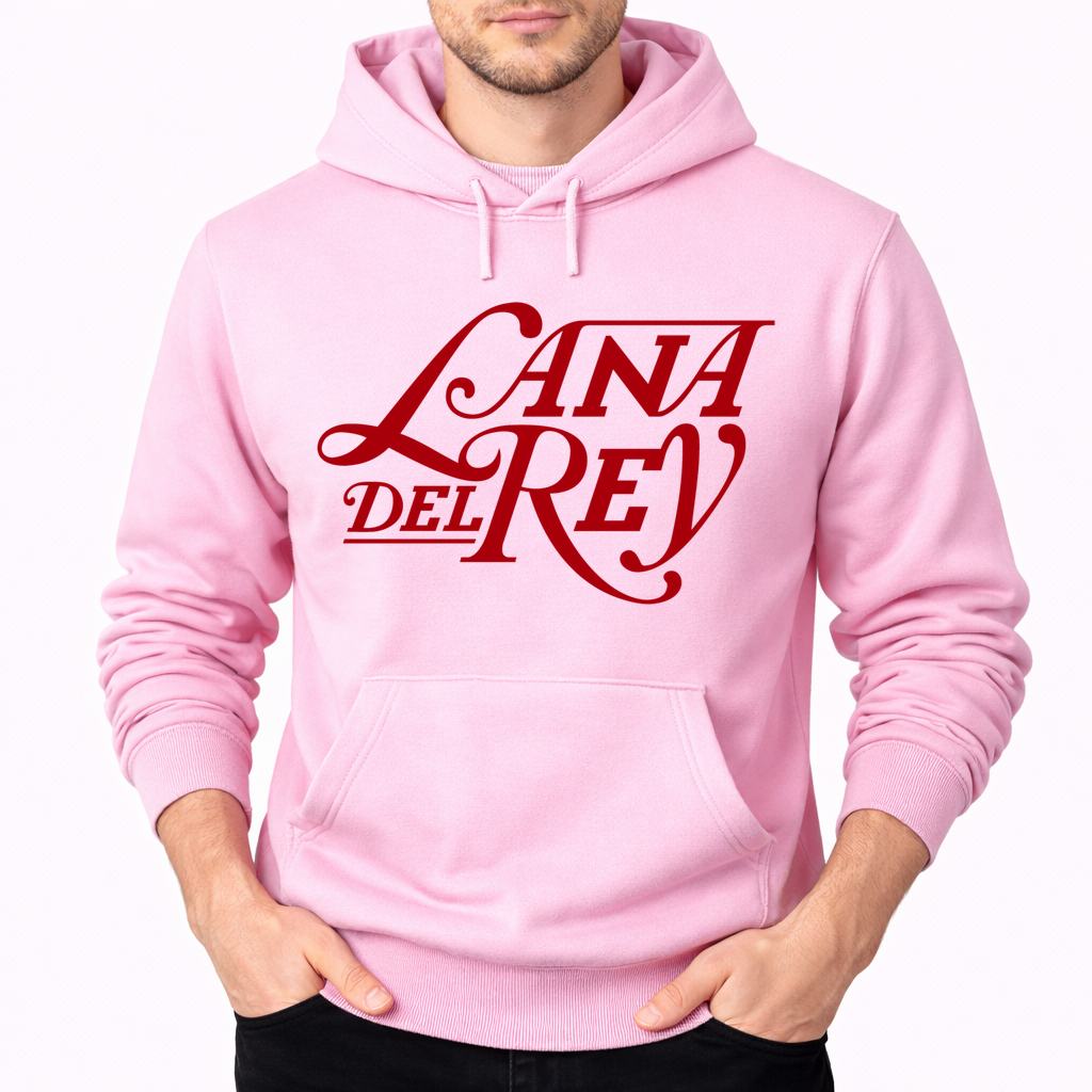 Men's Lana Del Rey Pullover Hoodie - Pink