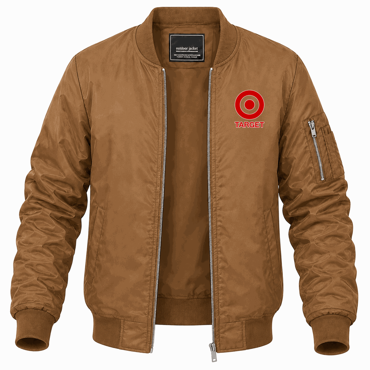 Men's Target Lightweight Bomber Jacket - Brown