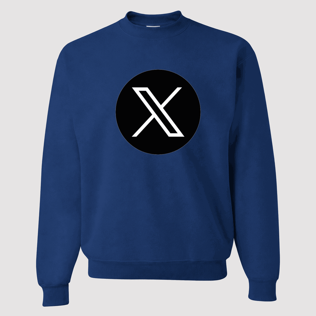 Men's X (Twitter) Crewneck Sweatshirt - Blue