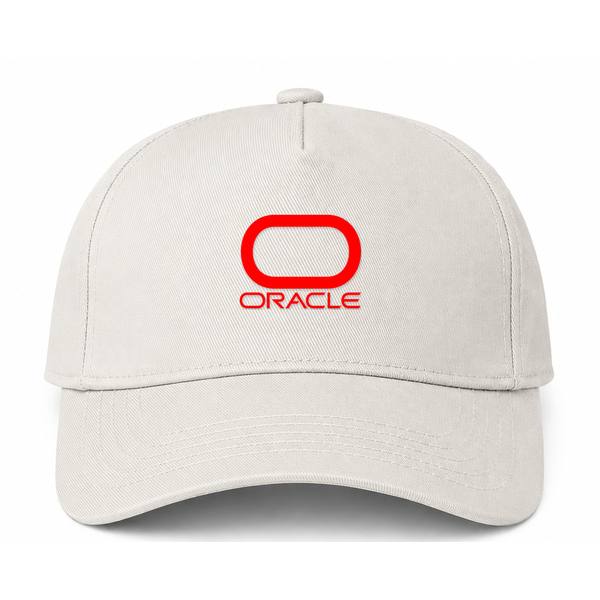 Oracle Logo Beige Dad Baseball Cap Hat