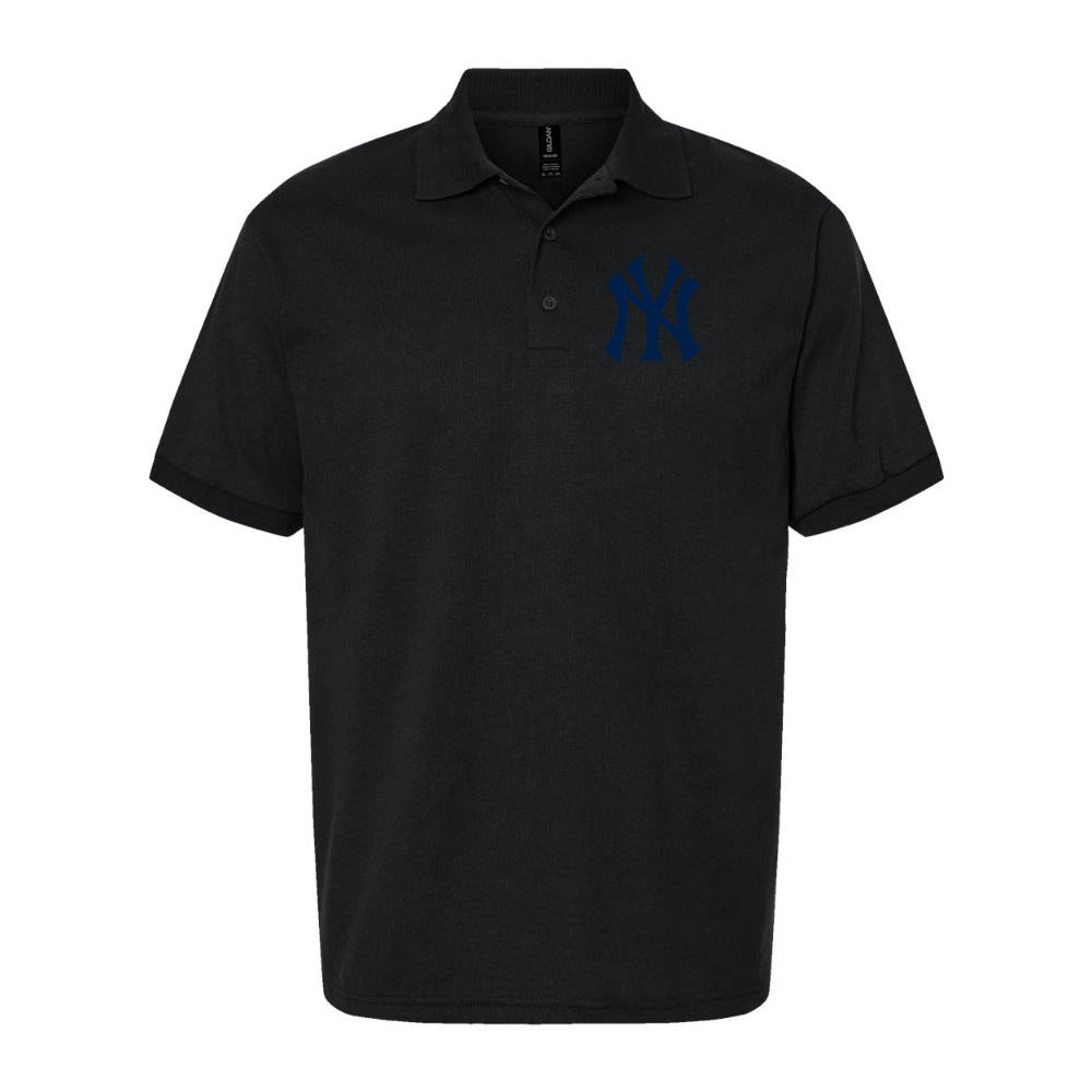 Men's New York Yankees Dry Blend Polo - Black