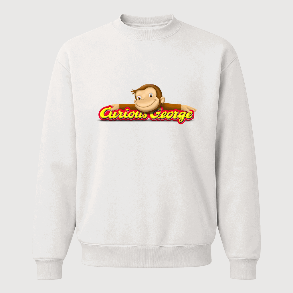 Men's Curious George Crewneck Sweatshirt - White