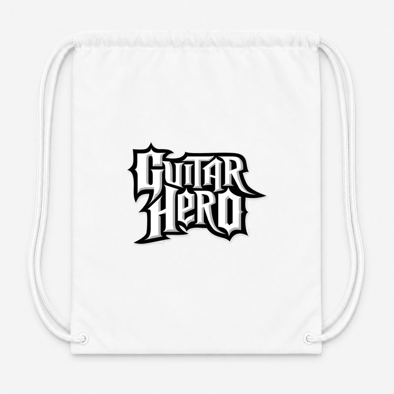 Guitar Hero Drawstring Bag - White