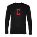 Men's Cleveland Guardians Polyester Long Sleeve T-Shirt - Black
