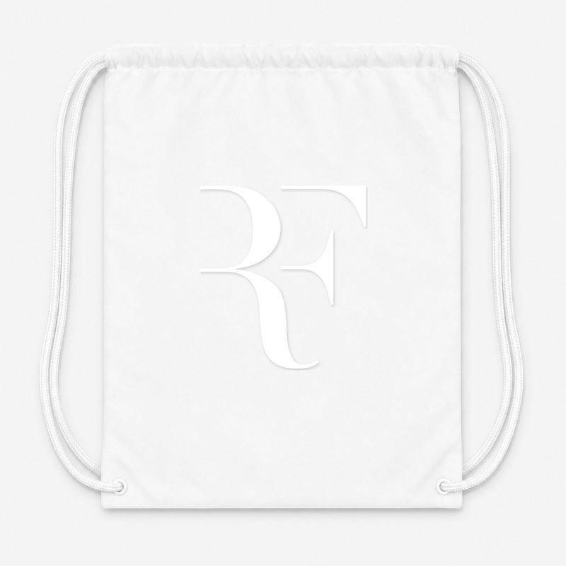 Roger Federer White Drawstring Bag - White