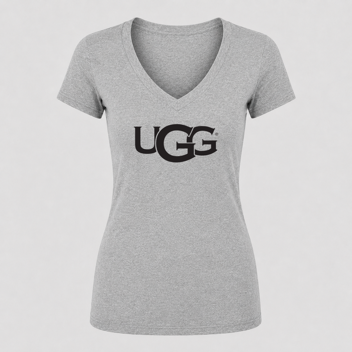 Women's UGG V Neck T-Shirt in gray
