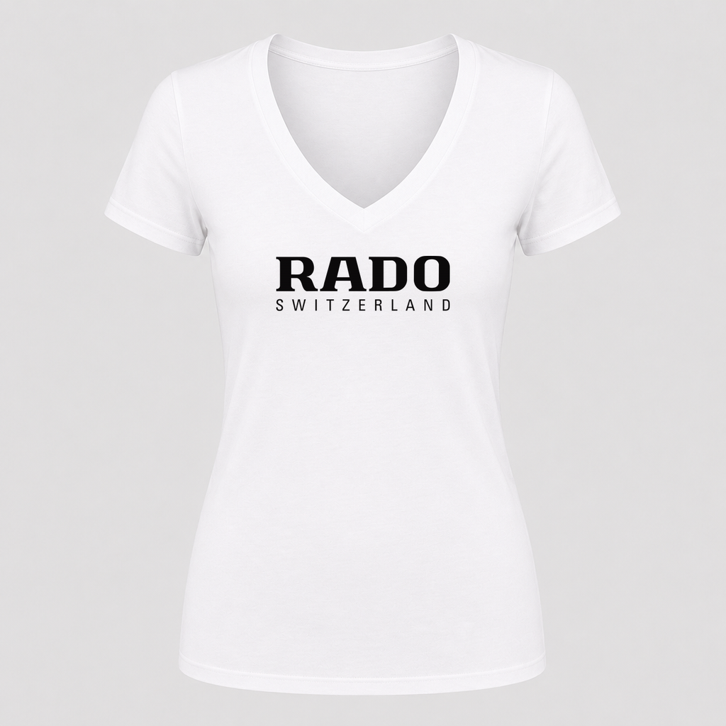 Women's Rado V Neck T-Shirt in white