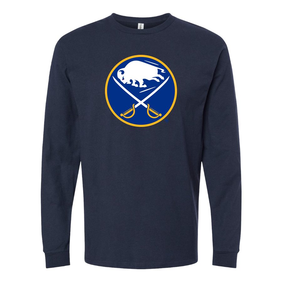 Men's Buffalo Sabres Long sleeves Cotton Blend T-Shirt - Navy