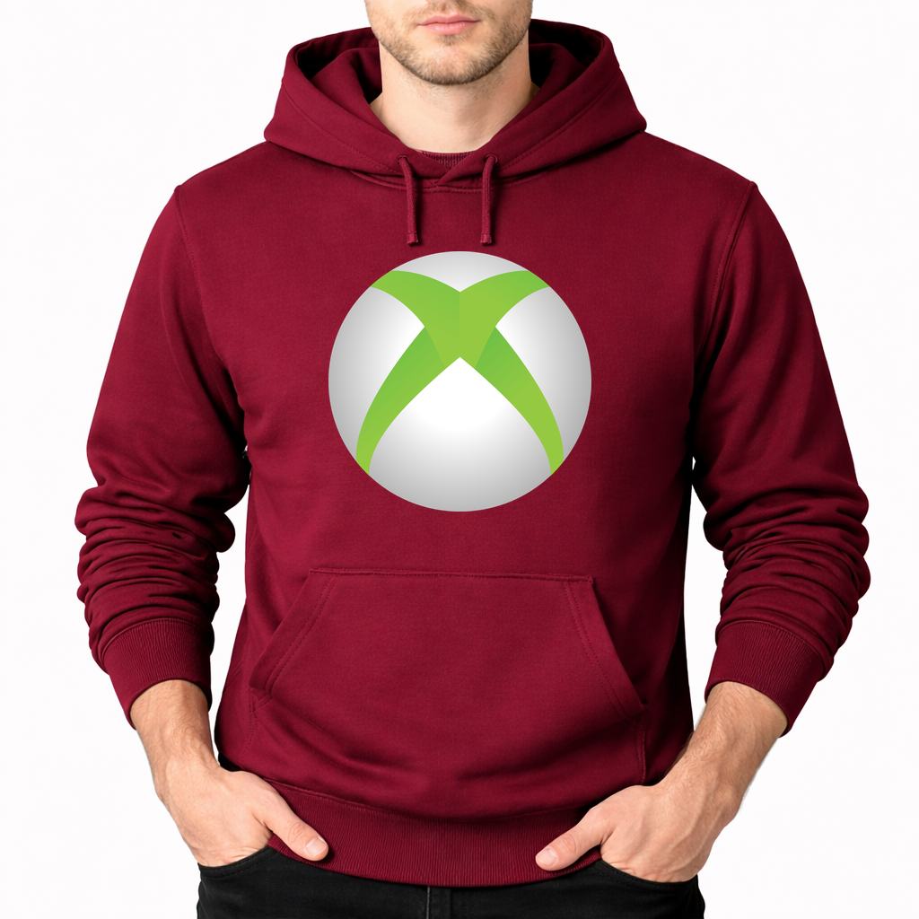 Men's Xbox Gaming Pullover Hoodie - Burgundy