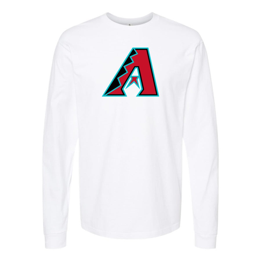 Men's Arizona Diamondbacks Long sleeves Cotton Blend T-Shirt - White
