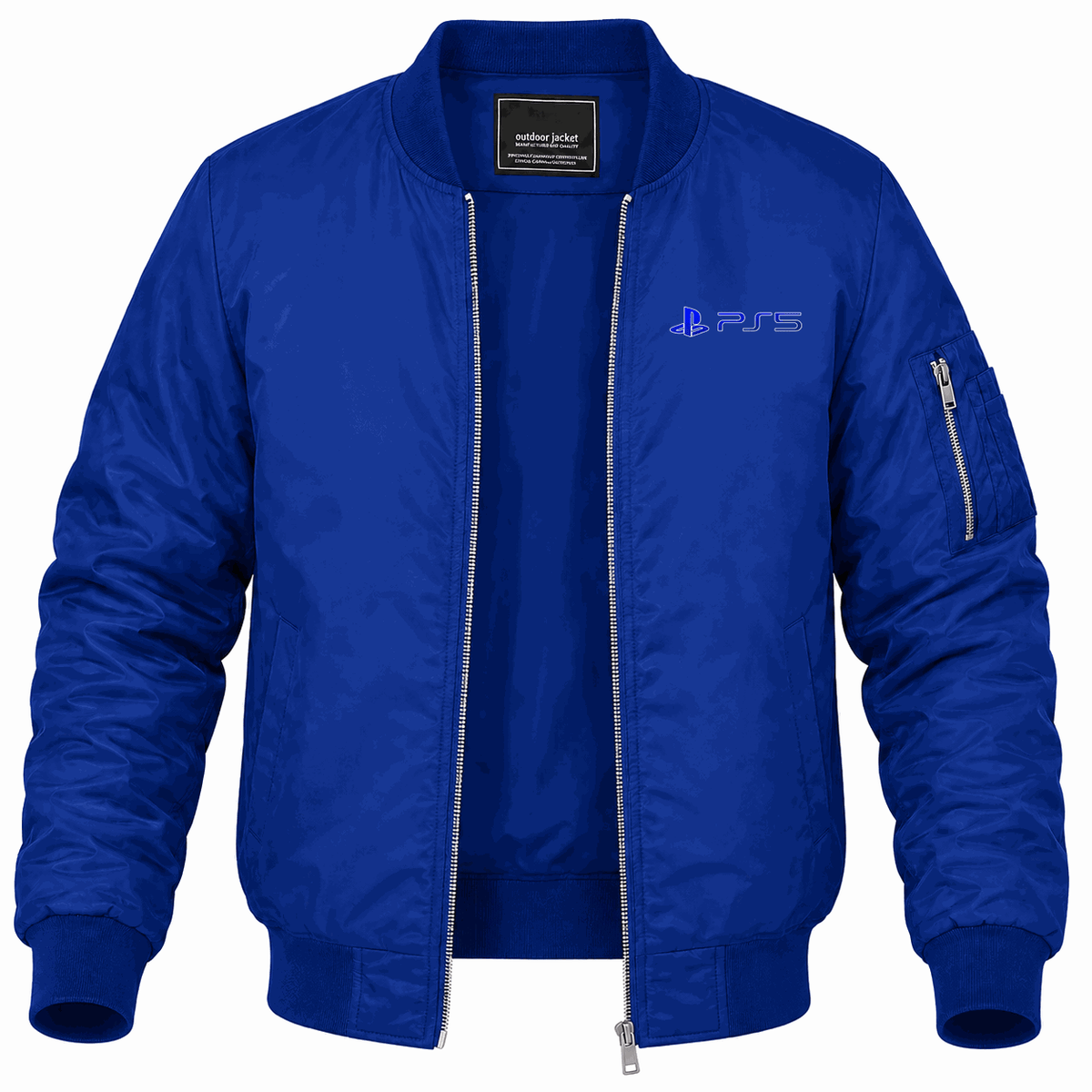 Men's PS5 Blue Lightweight Bomber Jacket - Blue