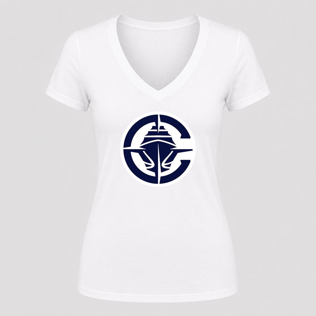 Women's Los Angeles Clippers V Neck T-Shirt in white
